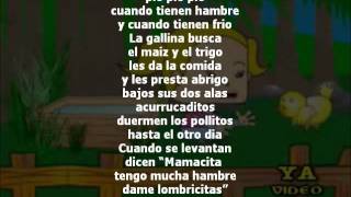 Cancion Infantíl Los Pollitos con la letra [upl. by Lenzi]