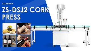 ZONESUN ZSDSJ2 Cork Pressing Machine Red Wine Bottles Sealing Automatic Feeding Cork [upl. by Acirre]