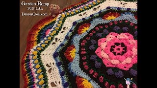 Garden Romp Crochet Along 2017  Part 1 Rnds 111 [upl. by Dragde]