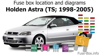 Fuse box location and diagrams Holden Astra TS 19982005 [upl. by Barker]