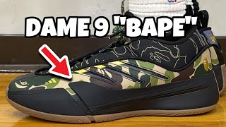 adidas Dame 9 quotBAPE Green Camo” [upl. by Lesh]