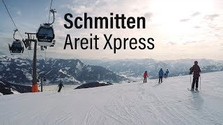 SKIING ZELL AM SEE  Ski Hire and Riding the Schüttorf Areit Xpress [upl. by Deevan]