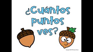 Subitizing Acorns Numbers in Spanish  Subetizando los números del 0 al 10 con bellotas [upl. by Laughton]