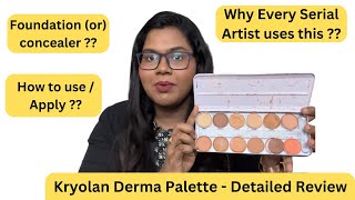 Kryolan Derma Color Palette review in Tamil by Pro Makeup Artist [upl. by Trebbor282]