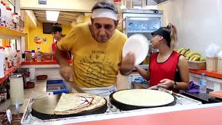 JULIO THE KING OF CREPES ALCUDIA MAJORCA [upl. by Anaela515]