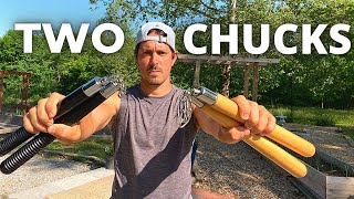 Beginner Double Nunchucks  Martial Arts Home Training [upl. by Sonia]