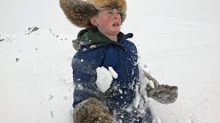 Mountain Sledding in Alaska  Camping at Gold Claim [upl. by Aliekahs]