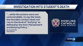 Dowling Catholic says investigation into students suicide finds no harassment or bullying [upl. by Lecrad]