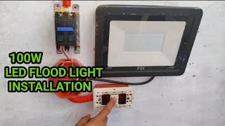 PAANO MAG INSTALL NG 100W LED FLOOD LIGHT [upl. by Deehahs]