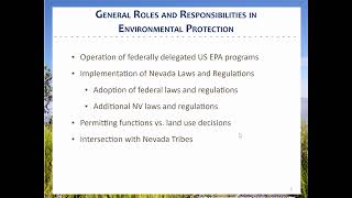 State Director Session Nevada Department of Environmental Protection [upl. by Perl433]