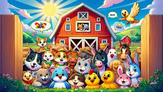 Animal Sounds All Around Song kidslearning viralvideo [upl. by Stouffer896]