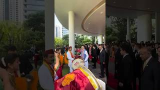 Dance and Dhol beats welcome PM Modi in Singapore  shorts [upl. by Ennaylime]