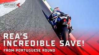 HOW Just how did Rea save that 🤯  2024 PortugueseWorldSBK 🇵🇹 [upl. by Adilen]