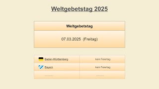 Weltgebetstag 2025 [upl. by Aihtniroc399]