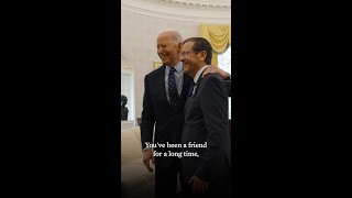 President Biden welcomes Israeli President Isaac Herzog to the Oval Office [upl. by Nahshu]