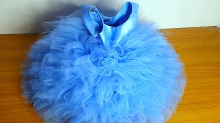 How to sew a cascade tulle dress for kids clouding [upl. by Paco]