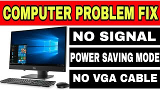 no vga cable the display will go into power save mode in 5 minutes  computer power saving mode [upl. by Llerraf]