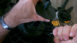 DeWalt WetDry Shop Vac Disassembly Restore Lost Suction [upl. by Nanah]