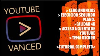 DESCARGAR YOUTUBE VANCED  MICROG BLACK PREMIUM OCTUBRE 2019 NO ANUNCIOS SEGUNDO PLANO 100 [upl. by Wunder238]