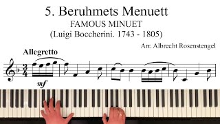 L BOCCHERINI  Famous Minuet Berühmtes Menuett  Arrangement  Bearbeitung A Rosenstengel [upl. by Adrien363]