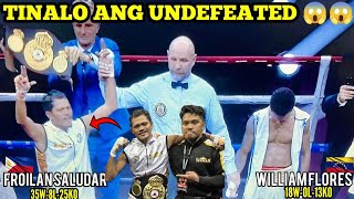 NOV 16 2024 NEW WBA CHAMPION  Froilan Saludar vs William Flores Fullfight Highlights  SOLID UPSET [upl. by Aratahs251]