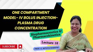 One Compartment Model iv Bolus Injection Plasma Drug Concentration Biopharm amp Pharmacokinetics [upl. by Siegler]