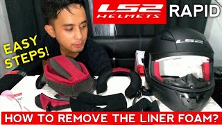 HOW TO REMOVE FOAM LINER OF HELMET [upl. by Aidin866]