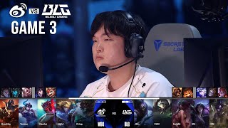 Weibo Gaming vs Bilibili Gaming Game 3  World Championship 2024 Semifinals  WBG vs BLG G3 [upl. by Leopoldeen]