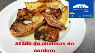 Chuletas de cordero asadas a la murciana con patatas nuevas [upl. by Gruver54]