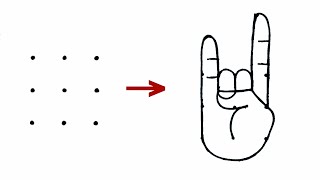 How to draw a Hand from 3×3 dots easy step by step  Easy Hand drawing for beginners [upl. by Leksehc774]