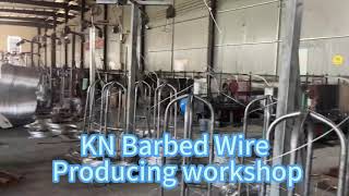 Barbed wire mesh production [upl. by Llenrup]