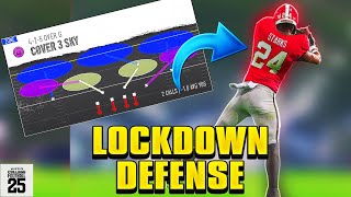 EA College Football 25 BEST DEFENSELOCKDOWN ZONE 425 DEFENSE SETUPINSTANTLY GET MORE USER LURKS [upl. by Eanwahs666]