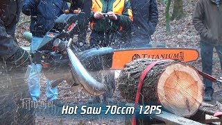 50 ccm Rollerantrieb für Hot Saw  Schnitttest  Sound  Burg 2018 Teil 56 [upl. by Finlay638]