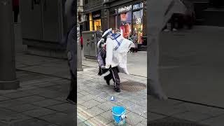 quotHilarious TwoSailor Dance Street Performer Wows with Creative Illusionquotstreetperformance [upl. by Yrome]