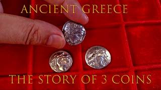 3 Ancient Greek Coins  Ptolemy Alexander III Athens Owl [upl. by Aivekal]