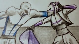 Skeletal Combat part 6  full Animation  sketch [upl. by Anilehcim]