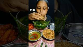 Pani Puri  French Fries  Chaowmein Challenge in 60 Seconds musteat [upl. by Leimad830]