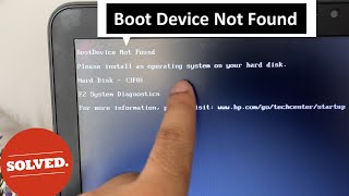 How to Fix HP No Boot Device No Bootable Device Boot Device Not Found Exiting PXE ROM No HDD [upl. by Atikahc132]