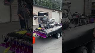 580 blown gas flat bottom drag boat 136mph [upl. by Bamford]