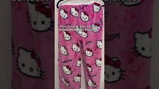 How cute are these Hello Kitty pajamas Tag your BF who’d totally match with you 🐱💖 HelloKitty [upl. by Colb]