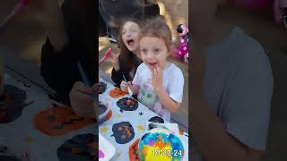 Granddaughters Pumpkin Painting 10 20 24 [upl. by Naitirb]