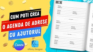 Cum poti crea o Agenda de adrese cu ajutorul Canva sau Affinity Designer [upl. by Irrep]