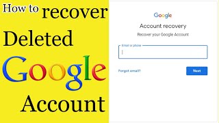 How to Recover Deleted GoogleGmail Account on PCLaptop  Windows 2020 [upl. by Hanover]