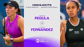 Jessica Pegula vs Leylah Fernandez  2024 Cincinnati Quarterfinal  WTA Match Highlights [upl. by Ettennig]