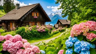 Peaceful Walk In Switzerland Countryside  Lungern  Beautiful Swiss Village🇨🇭 [upl. by Annaohj]