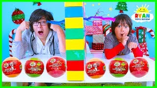 Twin Telepathy Surprise Toys Challenge Fun Fizzers Ryan vs Daddy [upl. by Lorant156]