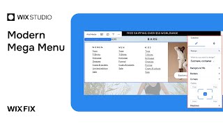 Creating a Modern Mega Menu in Wix Studio  Wix Fix [upl. by Lebisor]