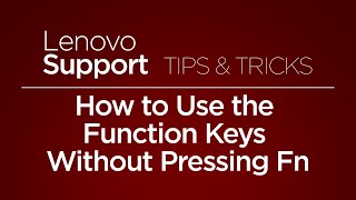 How to Use the Function Keys Without Pressing Fn [upl. by Leunas]