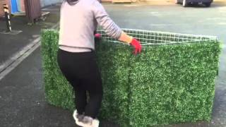 Artificial hedge application and boxwood hedge application for bin cover [upl. by Nahtannoj]