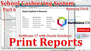 Java Programming  12 Print Reports  Cashiering System  JasperReport  POS receipt [upl. by Imyaj]